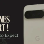 A smartphone with a large camera module and a Google logo on the back. Text on the image reads "NEW PHONES ALERT! What to Expect. WWW.DIGITALBHARATVIBES.COM"