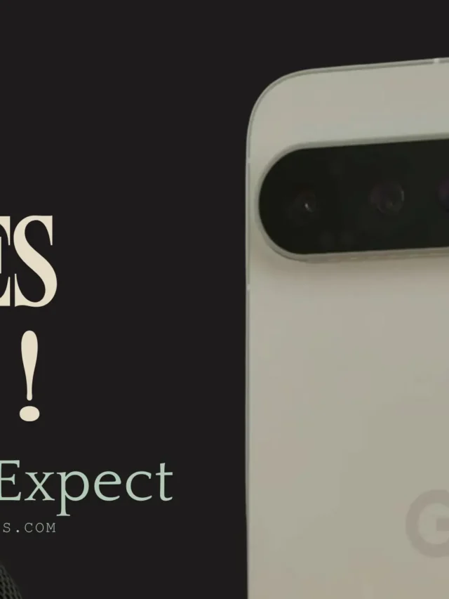 A smartphone with a large camera module and a Google logo on the back. Text on the image reads "NEW PHONES ALERT! What to Expect. WWW.DIGITALBHARATVIBES.COM"